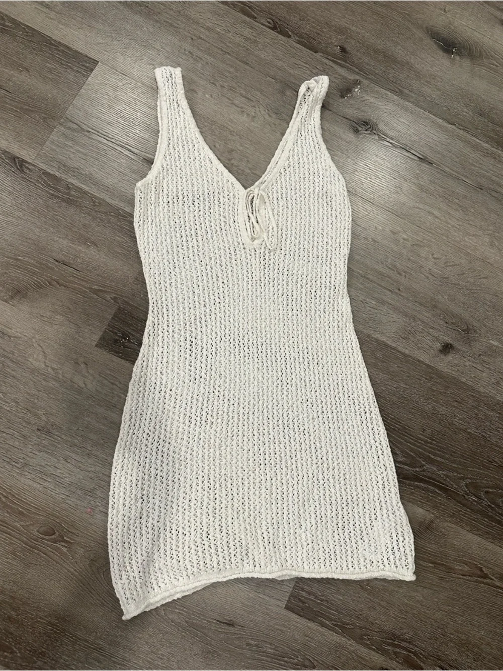 Abercrombie & Fitch knit tie crochet cover up dress